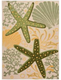 Aloha ALH24 Green Yellow Area Rug