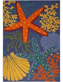 Aloha ALH24 Navy Multicolor Area Rug